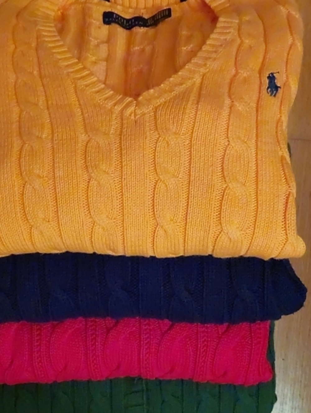 Bundle Ralph Lauren Vineyard Vines Lands End Eddie Bauer Cotton Cable Sweaters